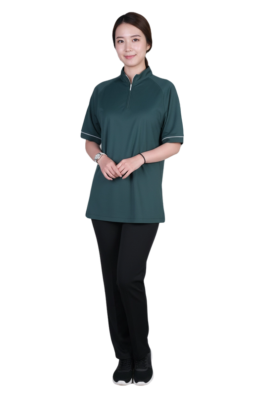 Zipped Polo Shirt Collar