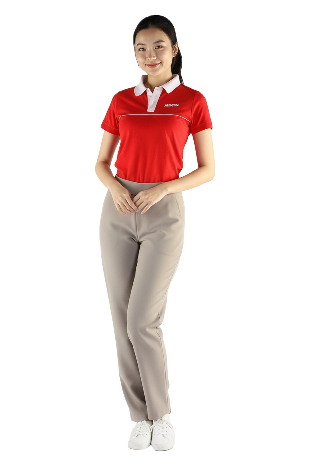 Red Ladies Polo Tee Uniform