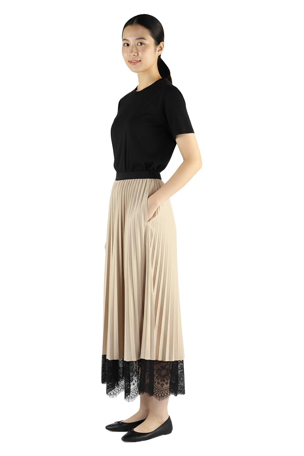 Lace Pleated Skirt Uniform