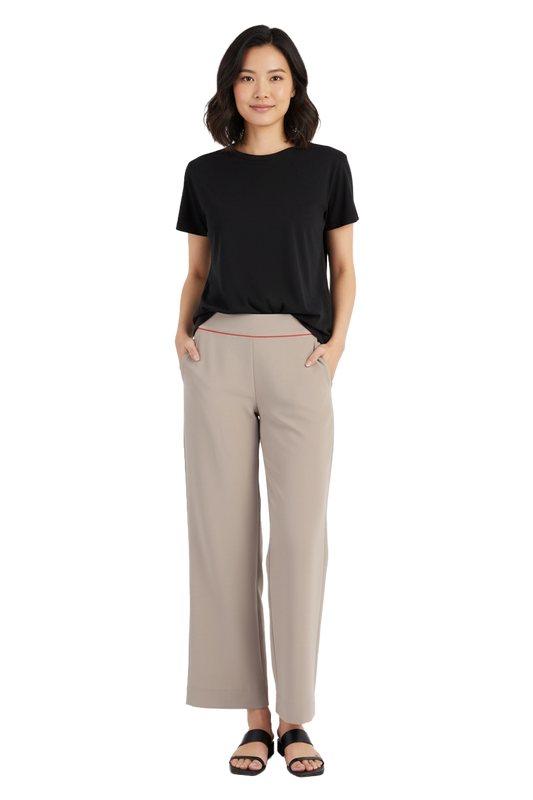 Khaki Palazzo Female Pants - Trendy Uniform Design