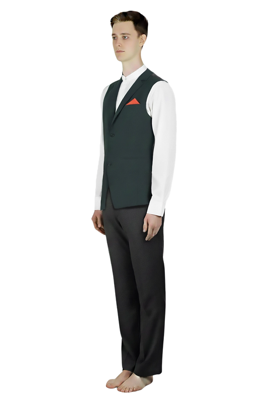 Green Vest w/o pocket Square