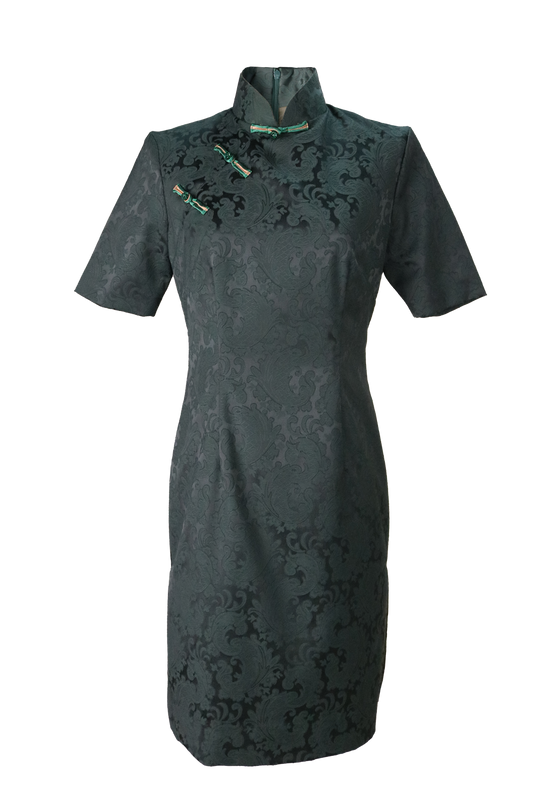 Jacquard Cheongsam Dress Front