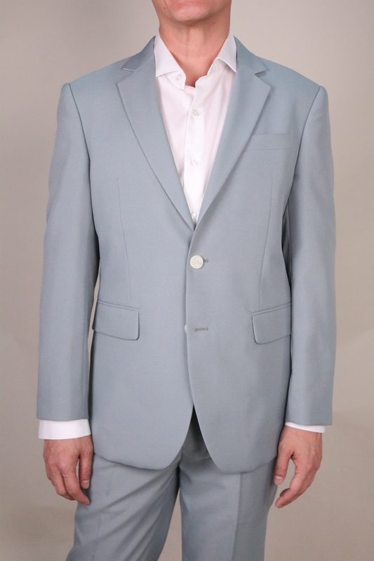 Men's Classic Light Grey Two-Pieces Suit