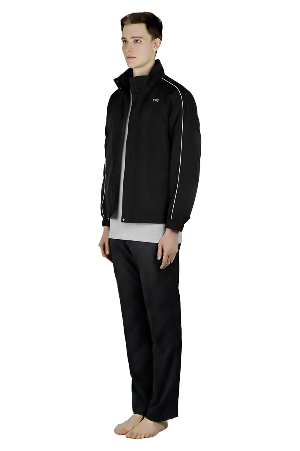 Lightweight Windbreaker with White Trims