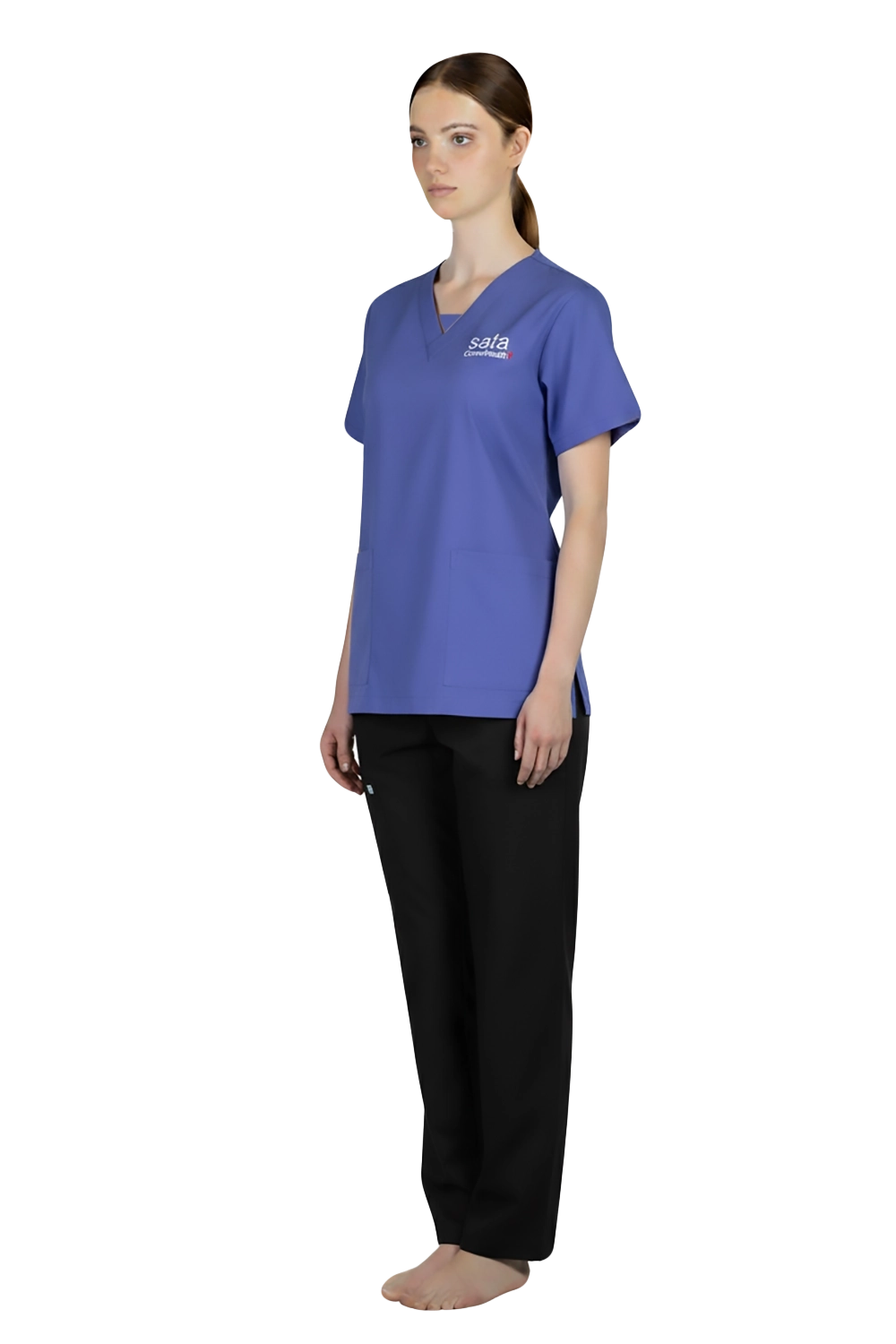 Medical Scrub Top Uniform with Logo
