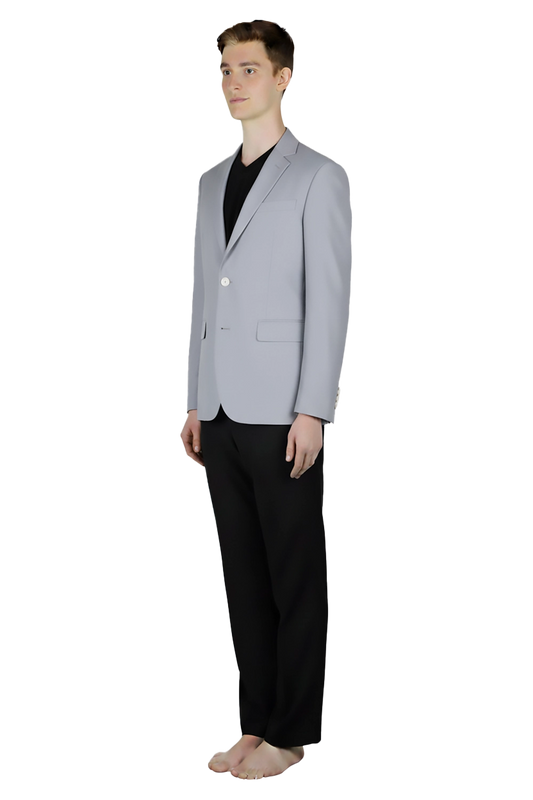 Men's Classic Light Grey Two-Pieces Suit