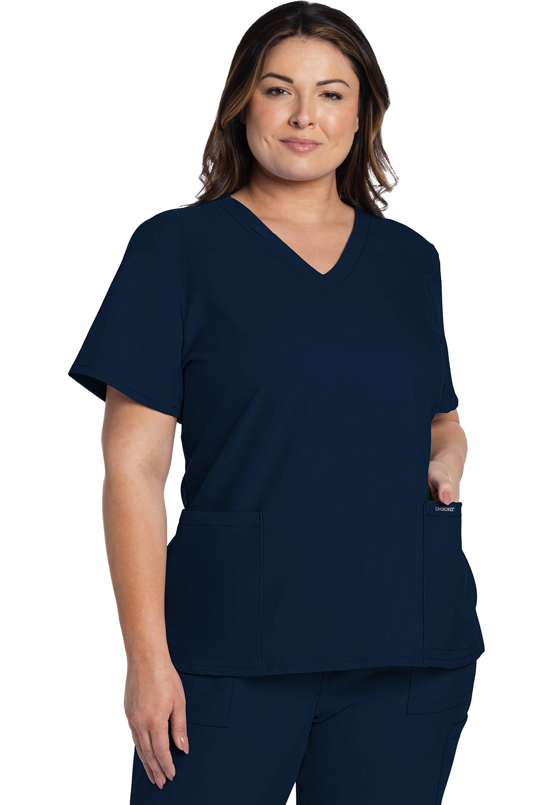 Cherokee Originals Ultra Women's V-Neck Top 2 Pockets