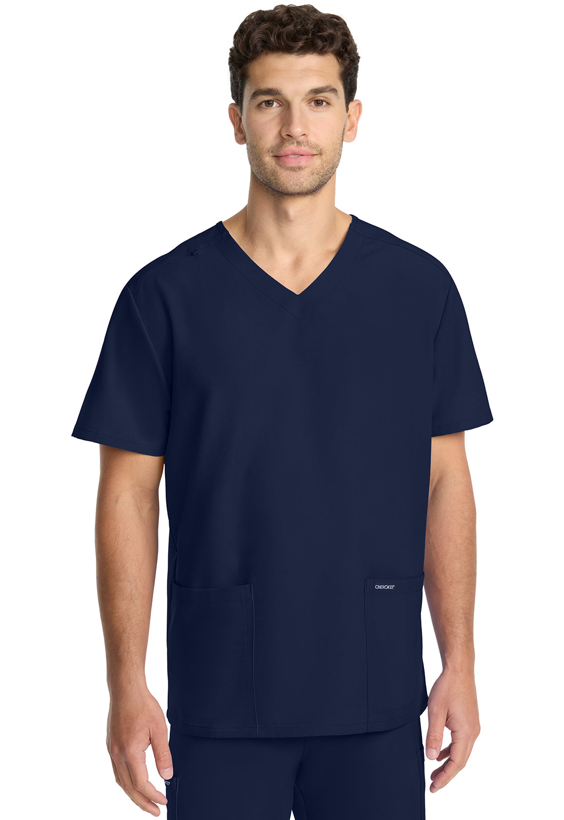 Cherokee Originals Ultra Unisex V-Neck Top 2 Pockets