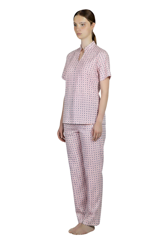 Pink Floral Inpatient Adaptive Pyjama Top