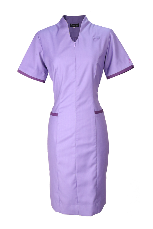 Purple Staff Nurse Dress with trims