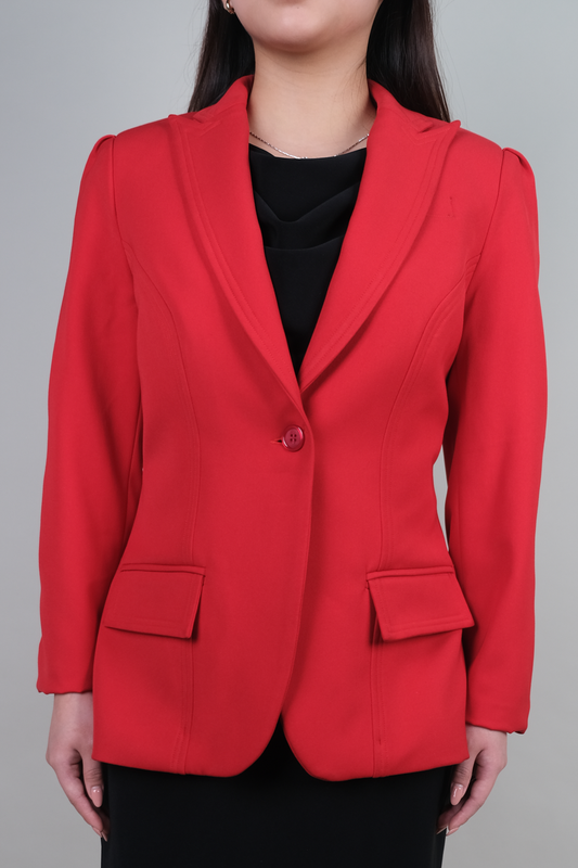 Red Wide Lapel Jacket