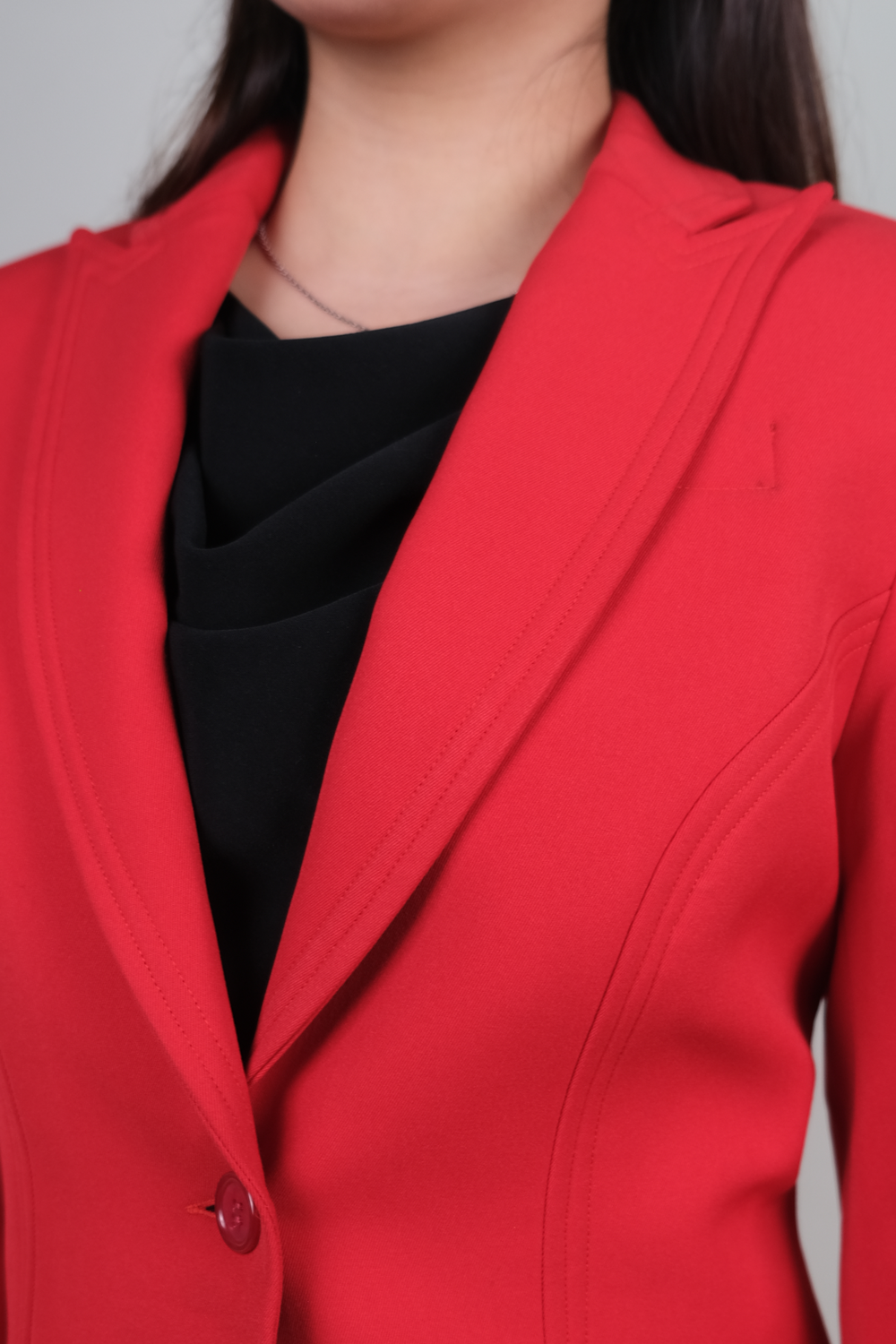 Red Wide Lapel Jacket