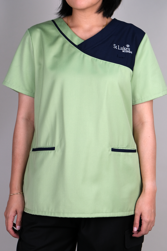 Two tone Scrub Top - Green