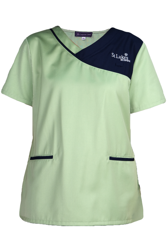 Two tone Scrub Top - Green