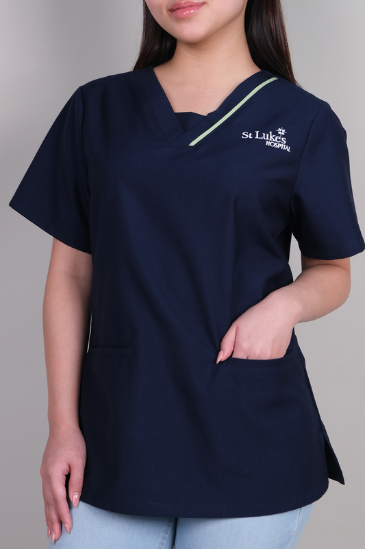 Scrub Top with Trims