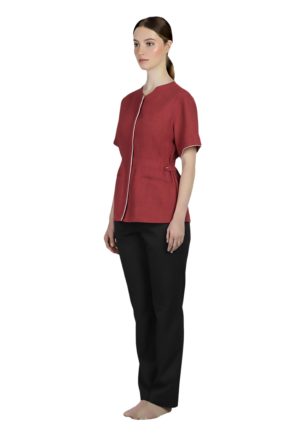 Structured Short Sleeve Blouse