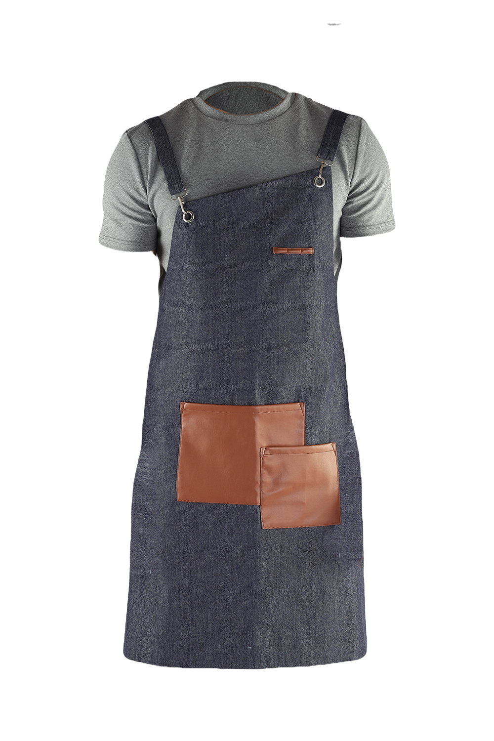 Asymmetrical Denim Apron Uniform