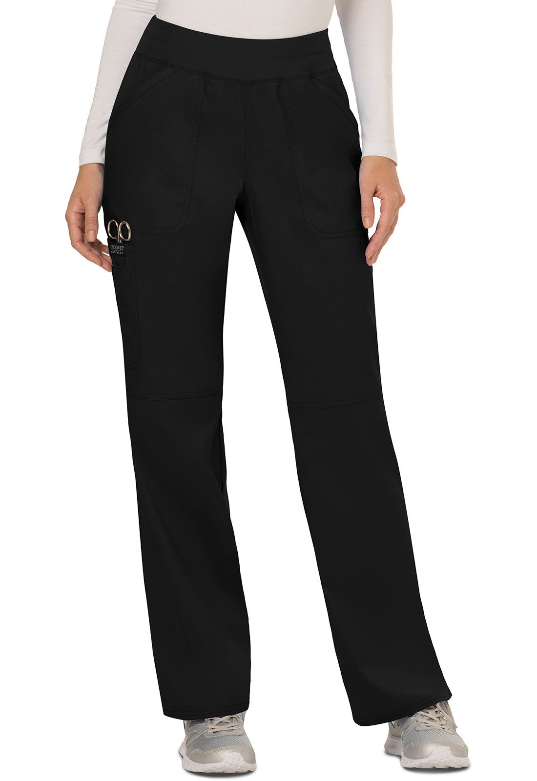 Cherokee Mid Rise Straight Leg Pull-on Pant