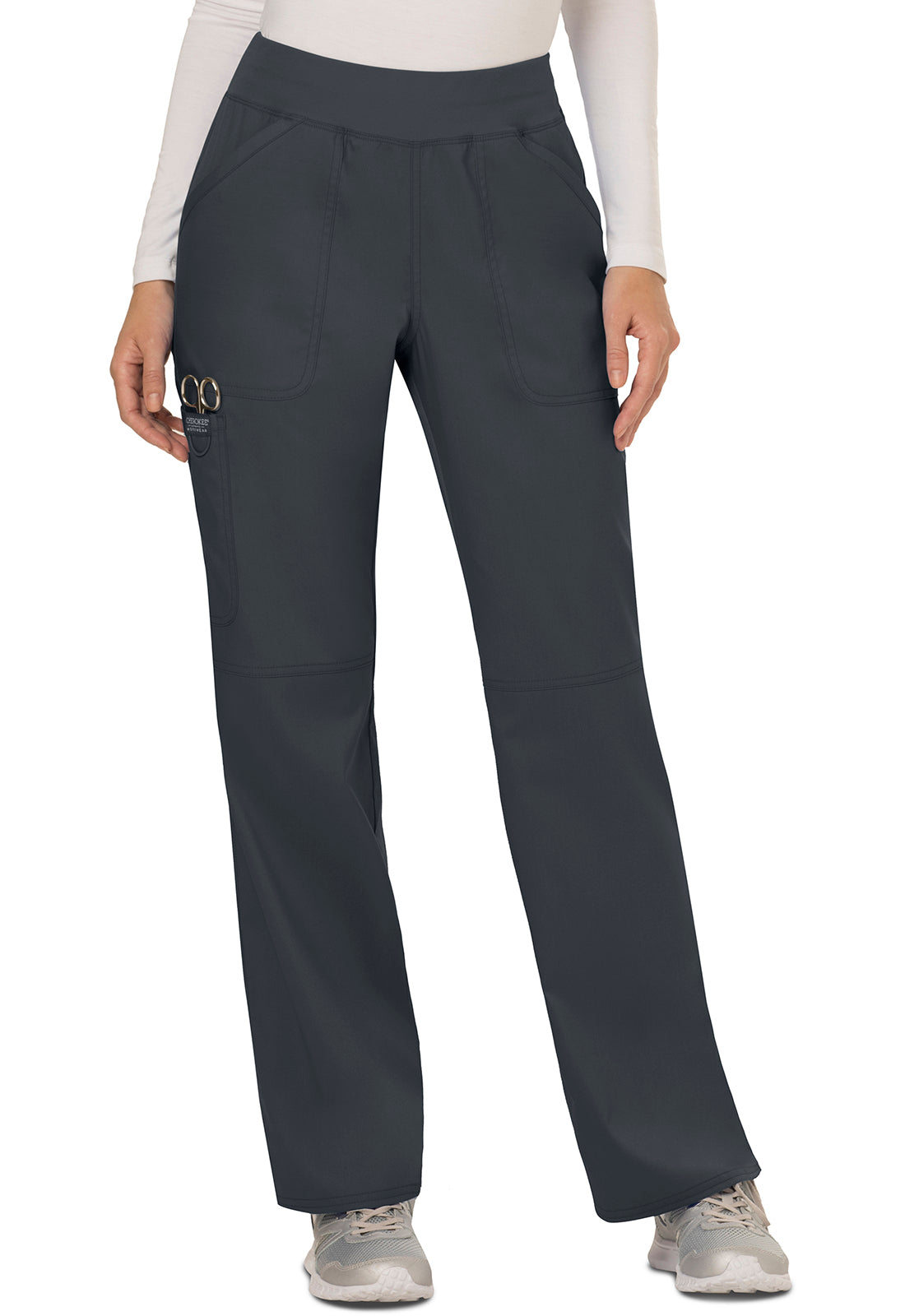 Cherokee Mid Rise Straight Leg Pull-on Pant