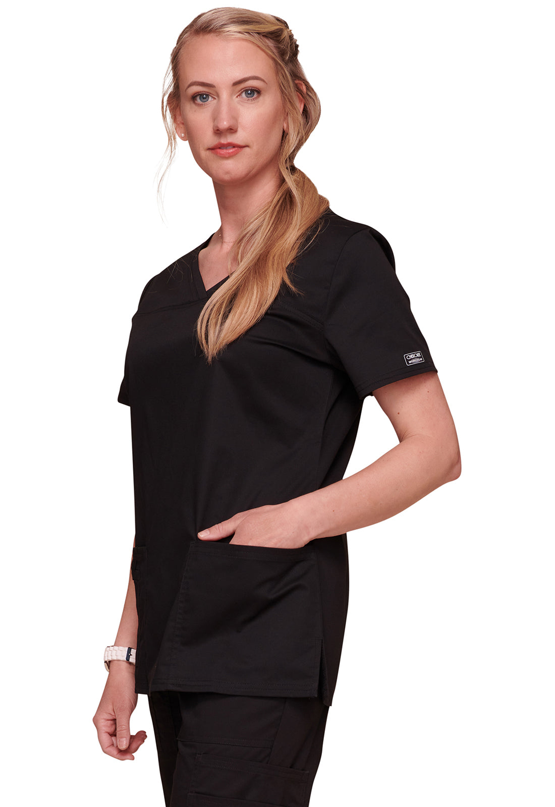 Cherokee V-Neck Top 3 Pockets