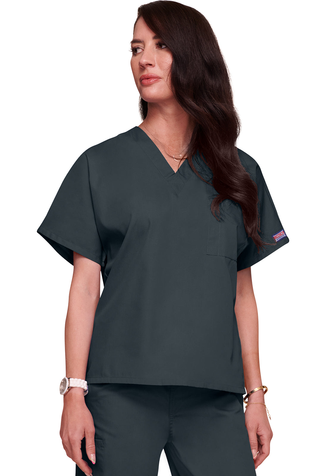 Cherokee Unisex V-Neck Tunic 1 Pocket