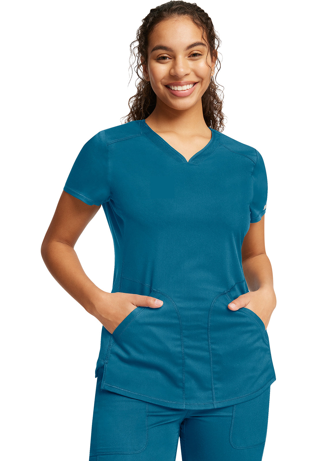 Cherokee Revolution V-Neck Top 2 Pockets