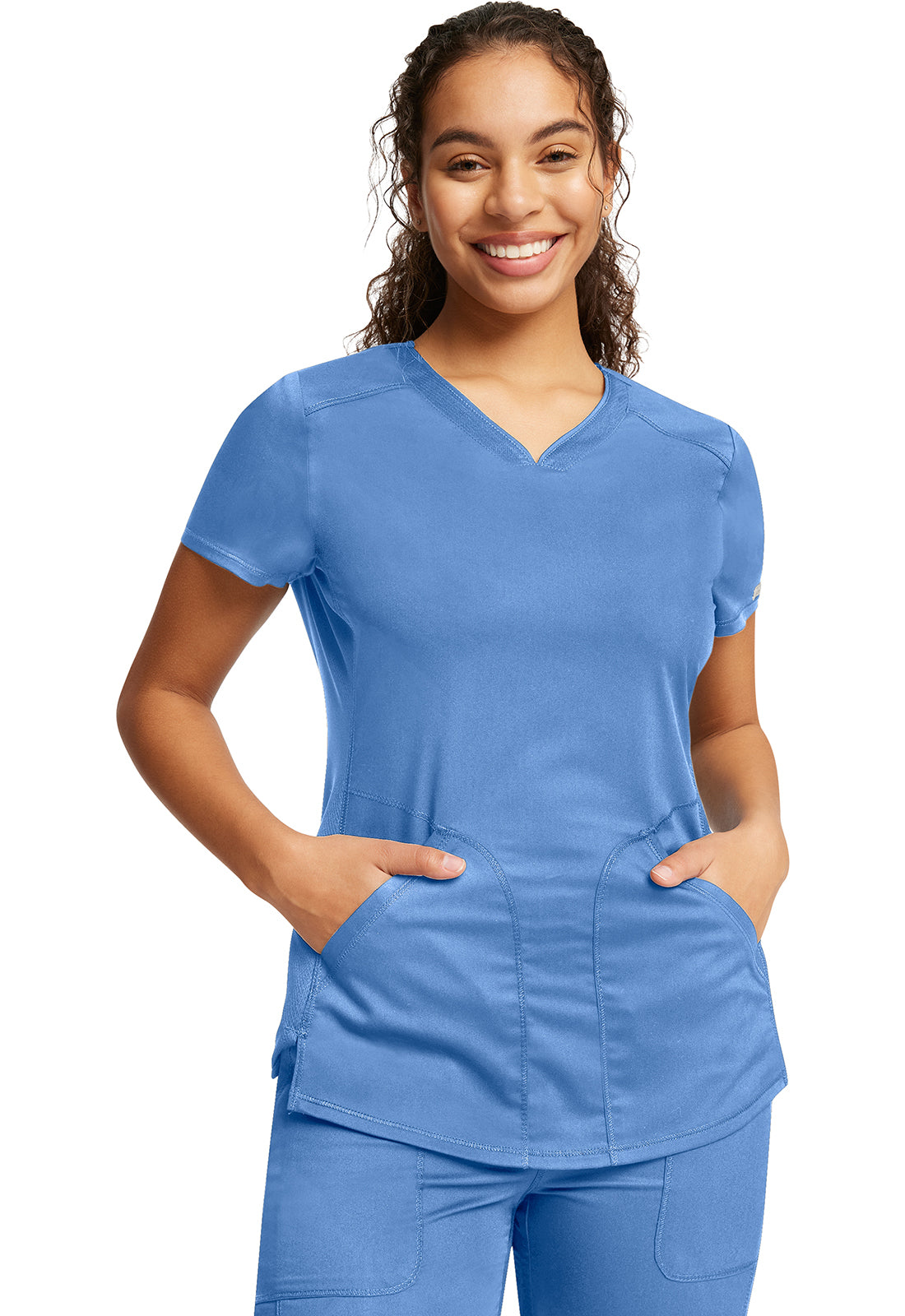 Cherokee Revolution V-Neck Top 2 Pockets