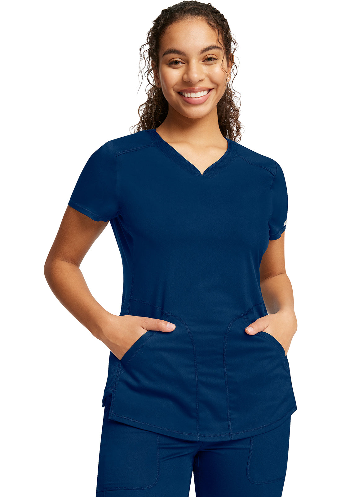 Cherokee Revolution V-Neck Top 2 Pockets