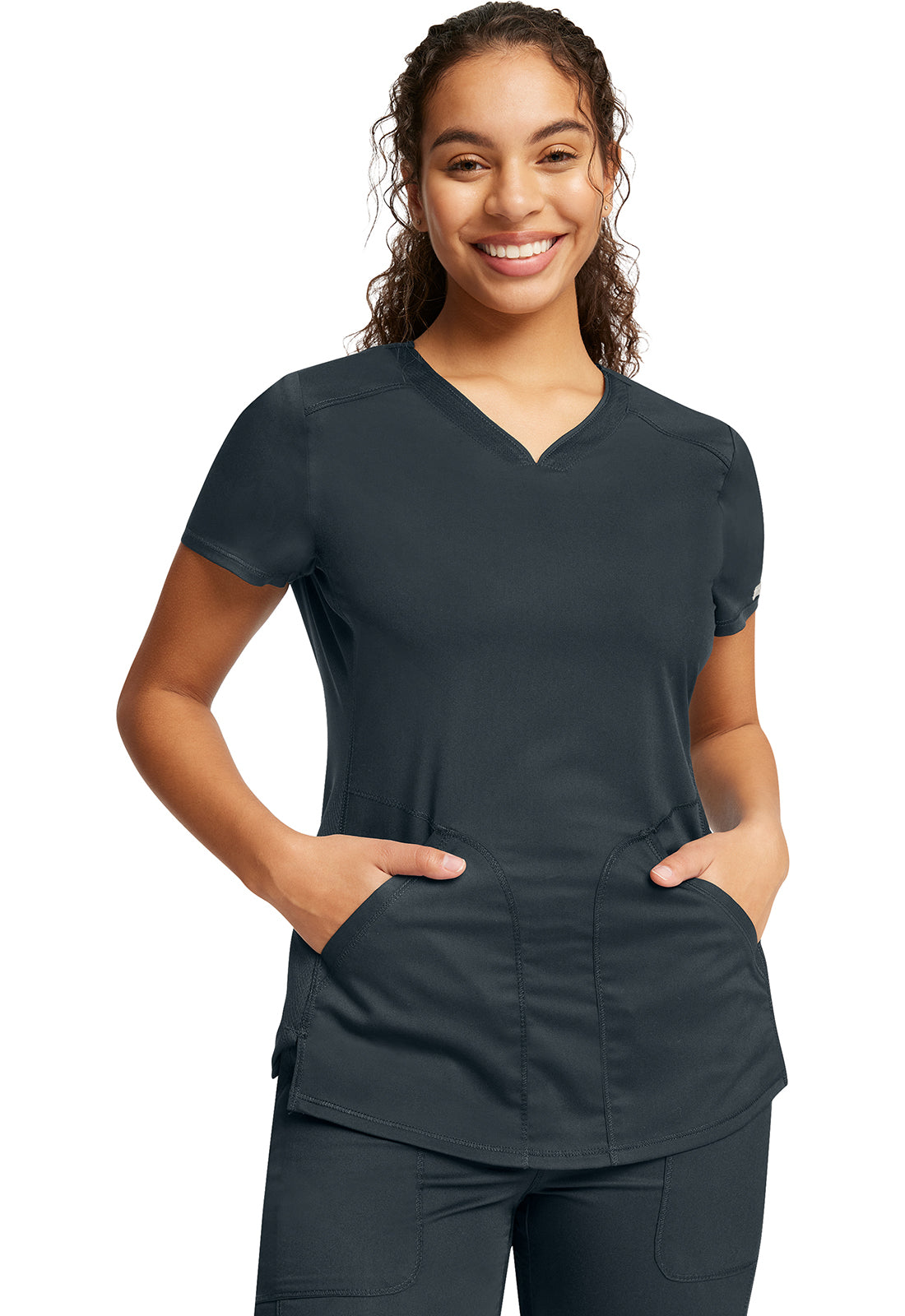 Cherokee Revolution V-Neck Top 2 Pockets