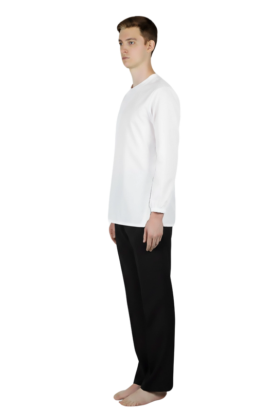White Cotton Inpatient Adaptive Pyjama Top