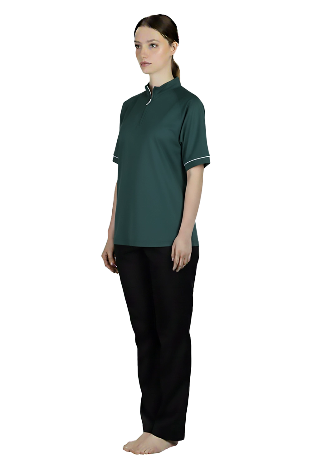 Zipped Polo Shirt Collar