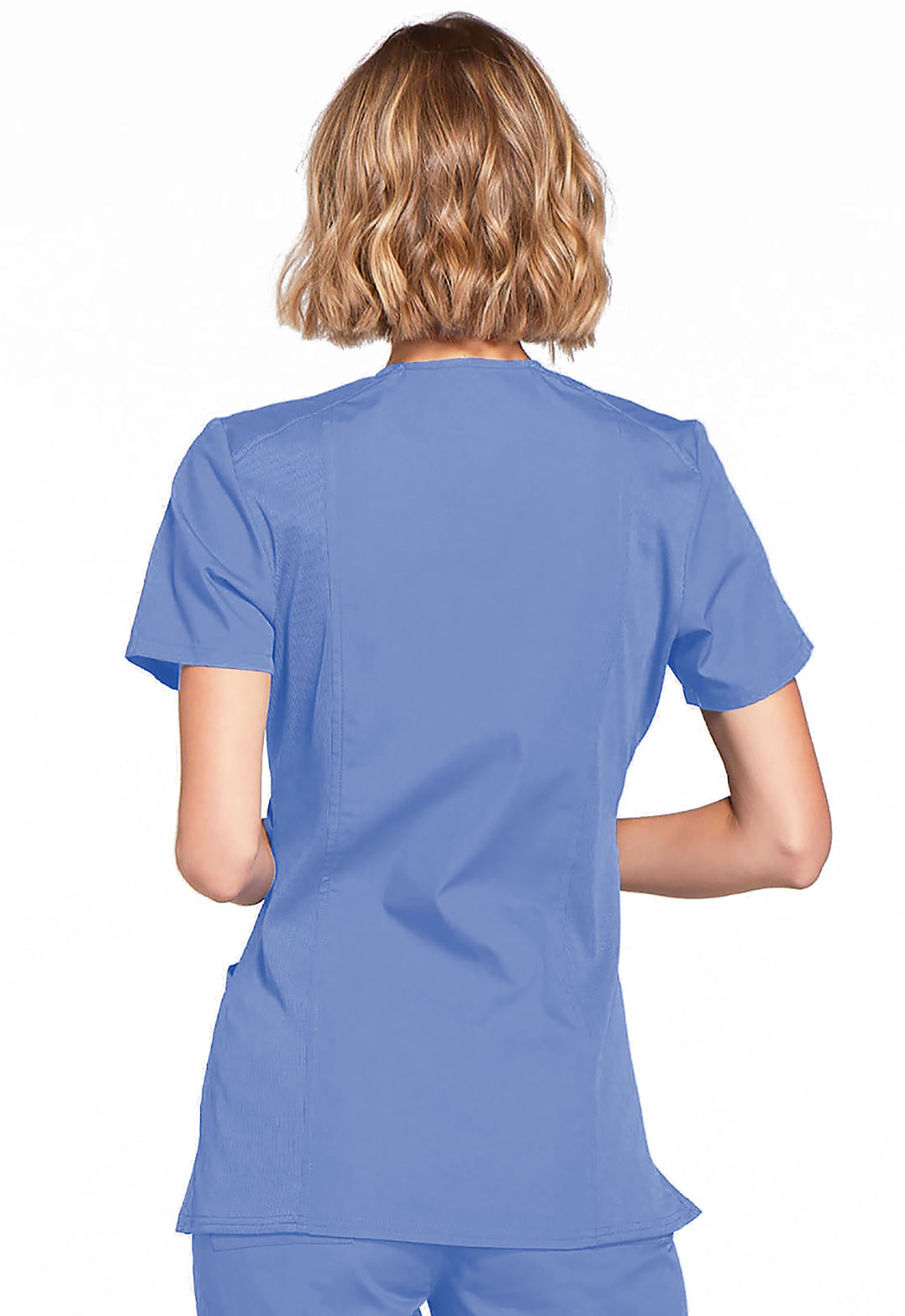 Cherokee Originals Mock Wrap Top 3 Pockets