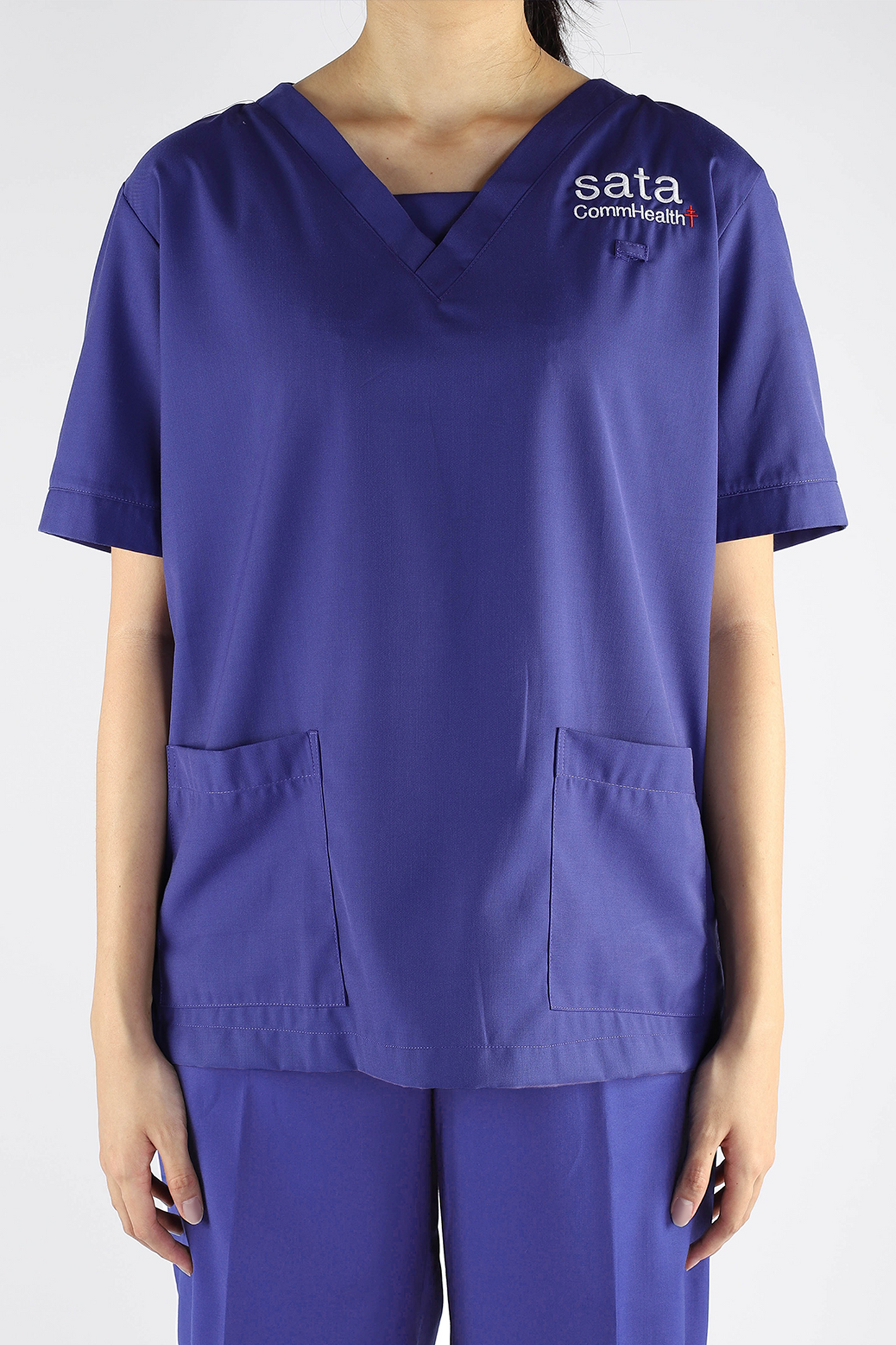 Medical Scrub Top Uniform with Logo