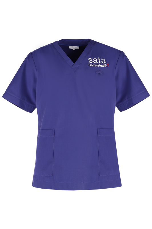 Medical Scrub Top Uniform with Logo