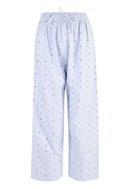 Blue Inpatient Pyjama Pants with Geometric Print — Hospital & Nursing Home uniforms by CYC