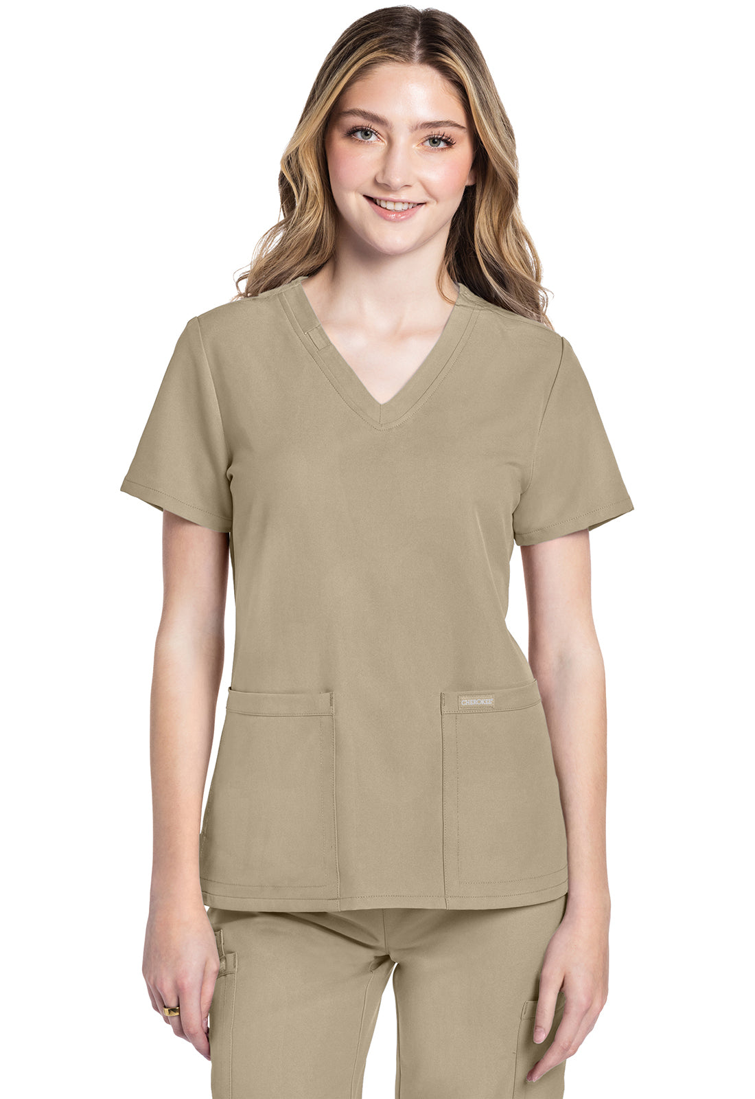 Cherokee Originals Ultra Women's V-Neck Top 2 Pockets