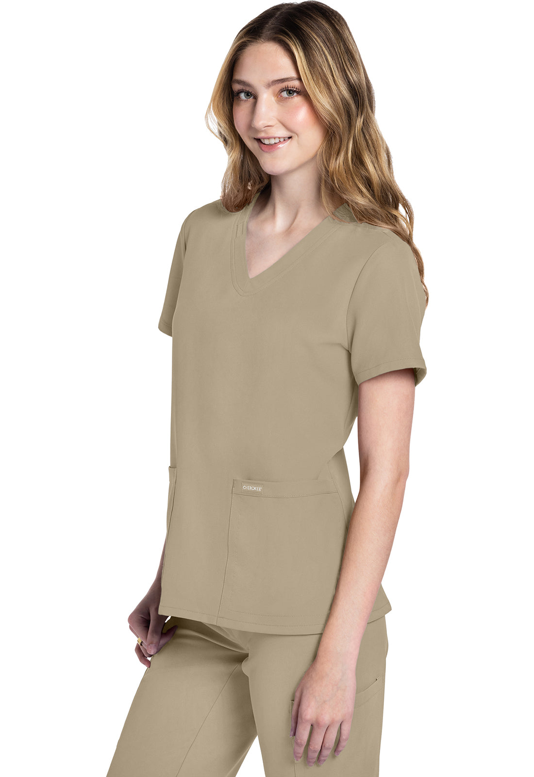 Cherokee Originals Ultra Women's V-Neck Top 2 Pockets