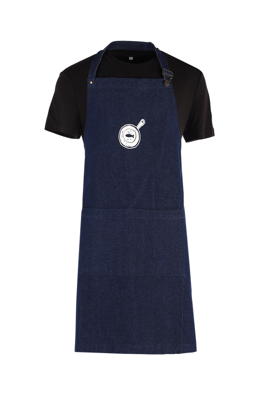 Denim Bib Apron with Custom Logo Printing