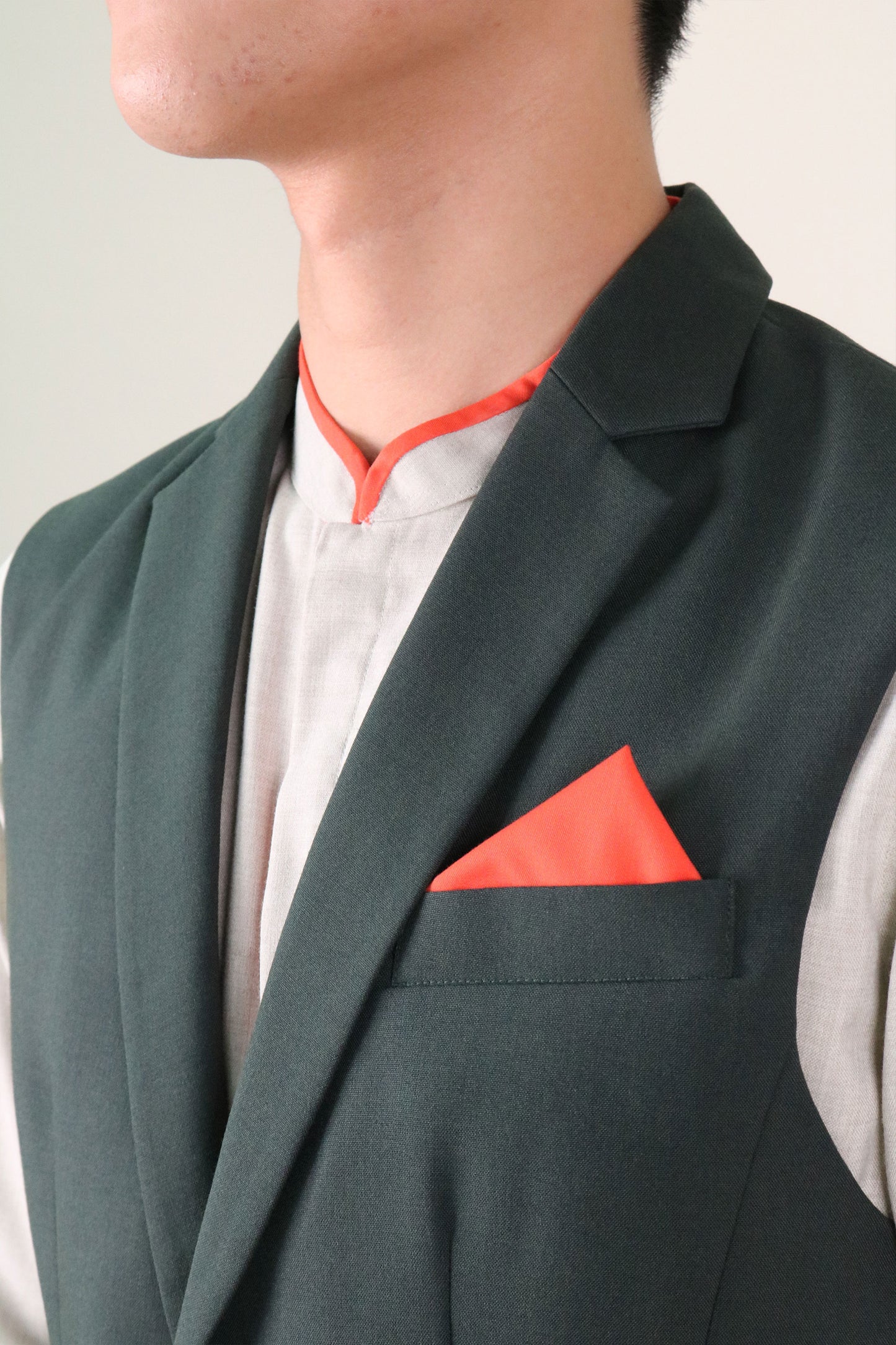 Green Vest w/o pocket Square