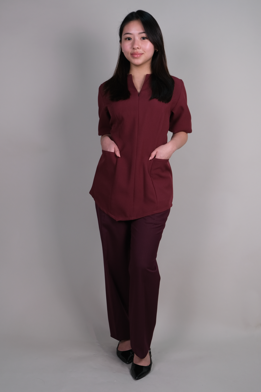 Maroon Nurse Blouse