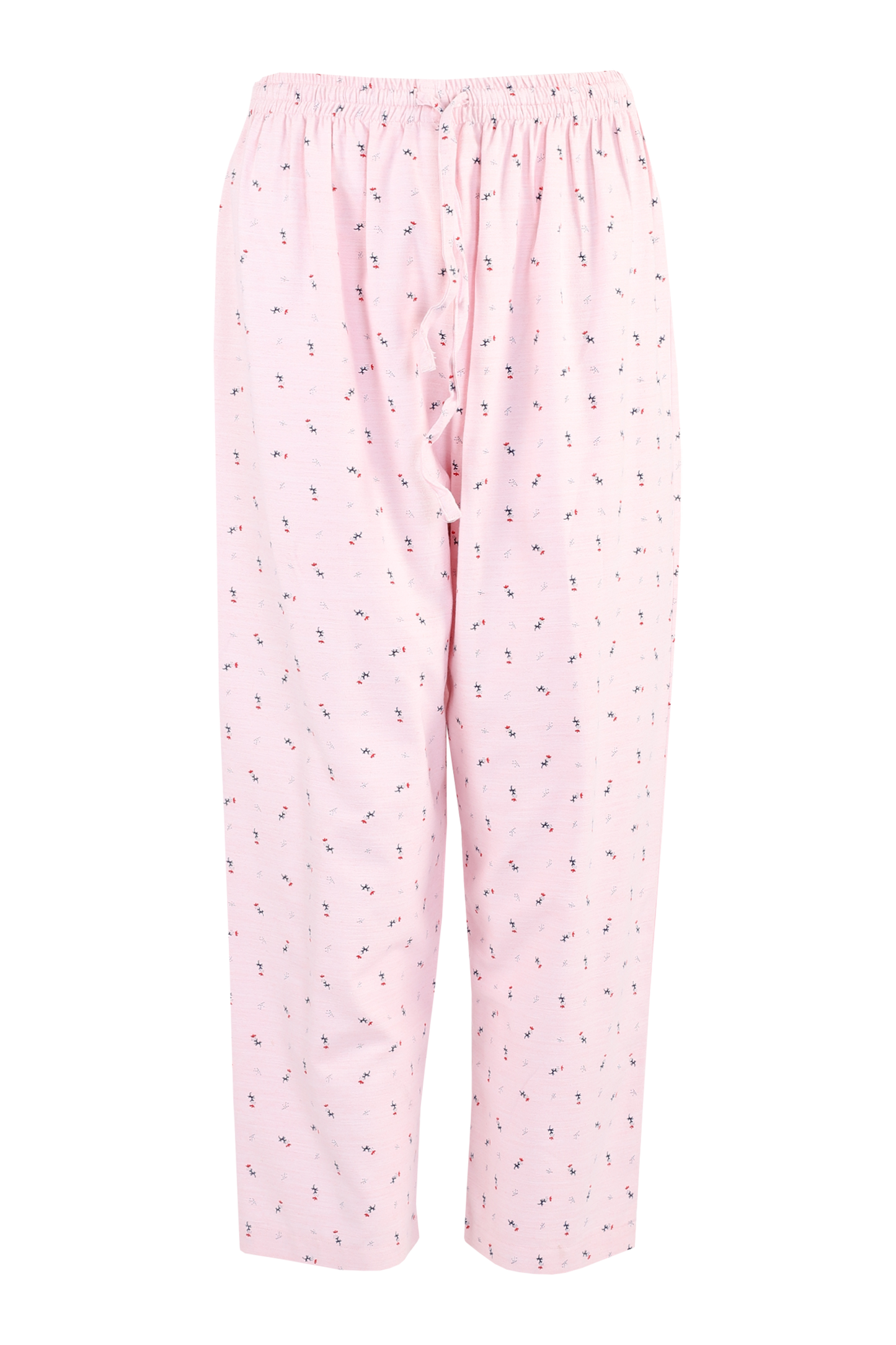 Pink Inpatient Pants with Floral Print