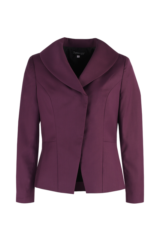 Purple Shawl Lapel Blazer for Female Frontline Associate — Uniforms by CYC Corporate Label