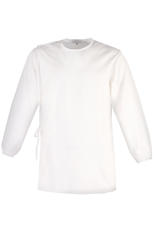 White Cotton Inpatient Adaptive Pyjama Top