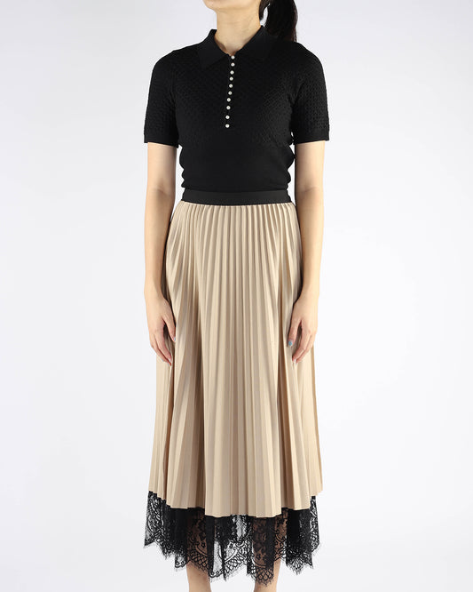 Lace Pleated Skirt Uniform