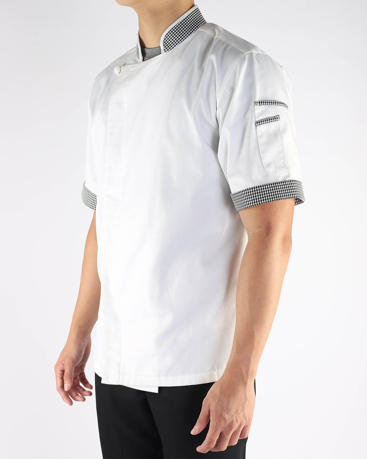 White Chef Jacket with Short Sleeves