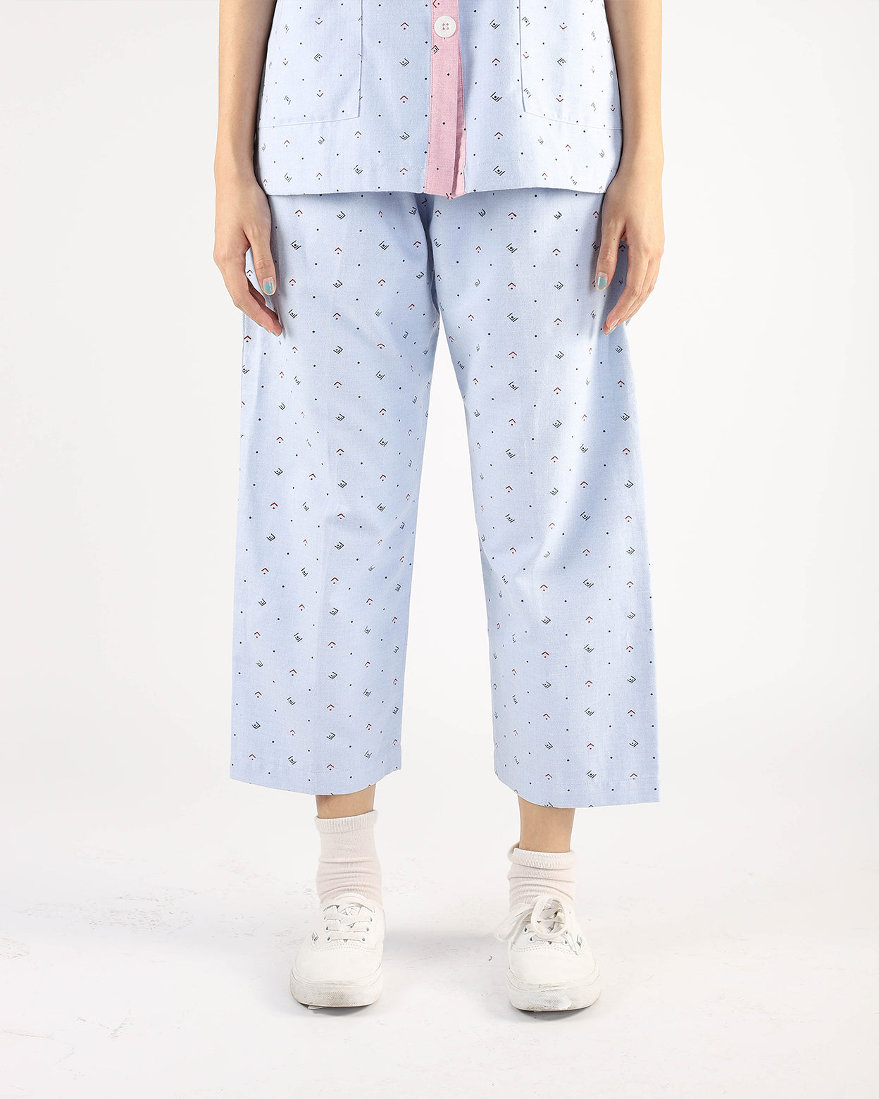 Inpatient Pyjama Pants with Geometric Print
