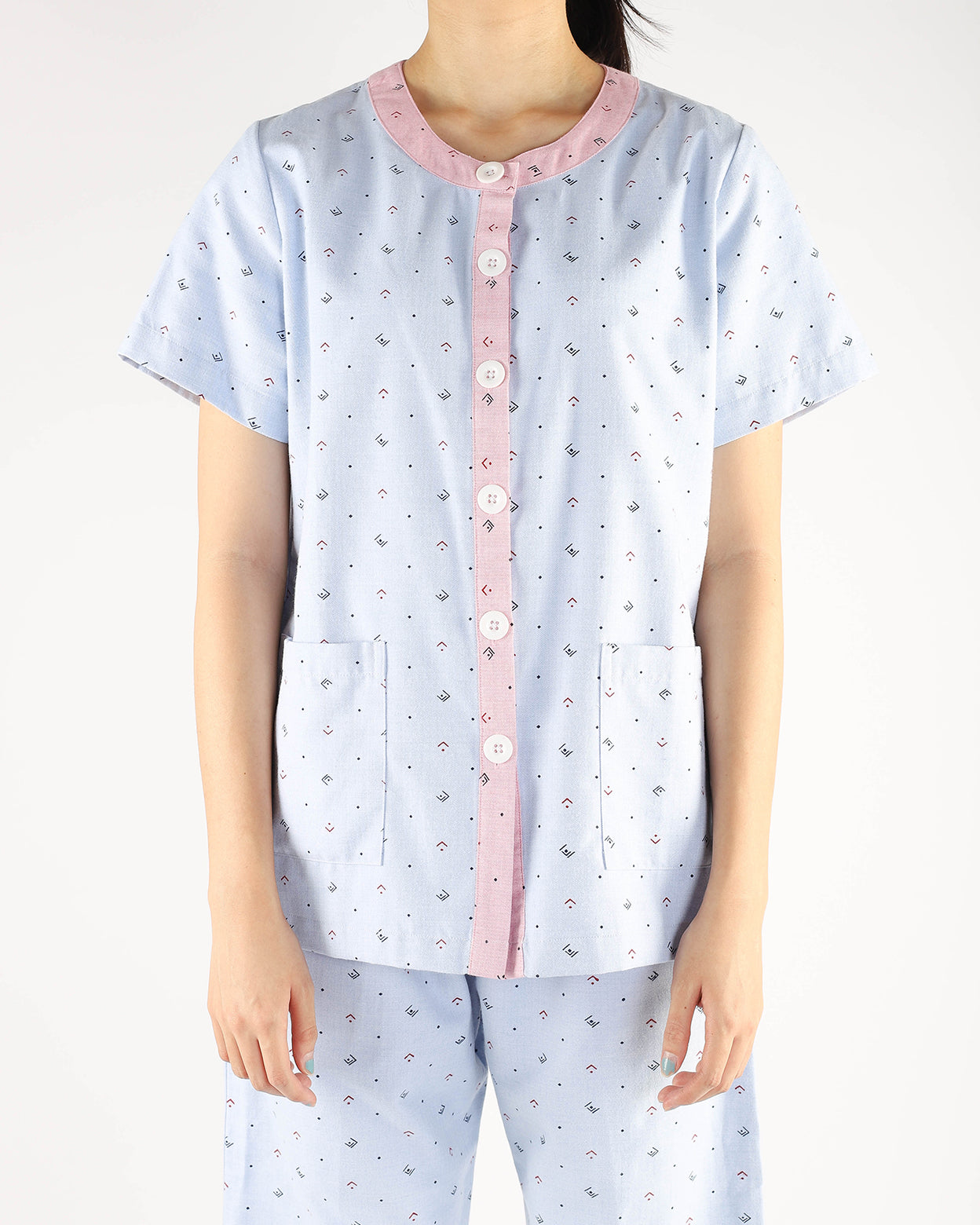 Button front pajamas online hospital