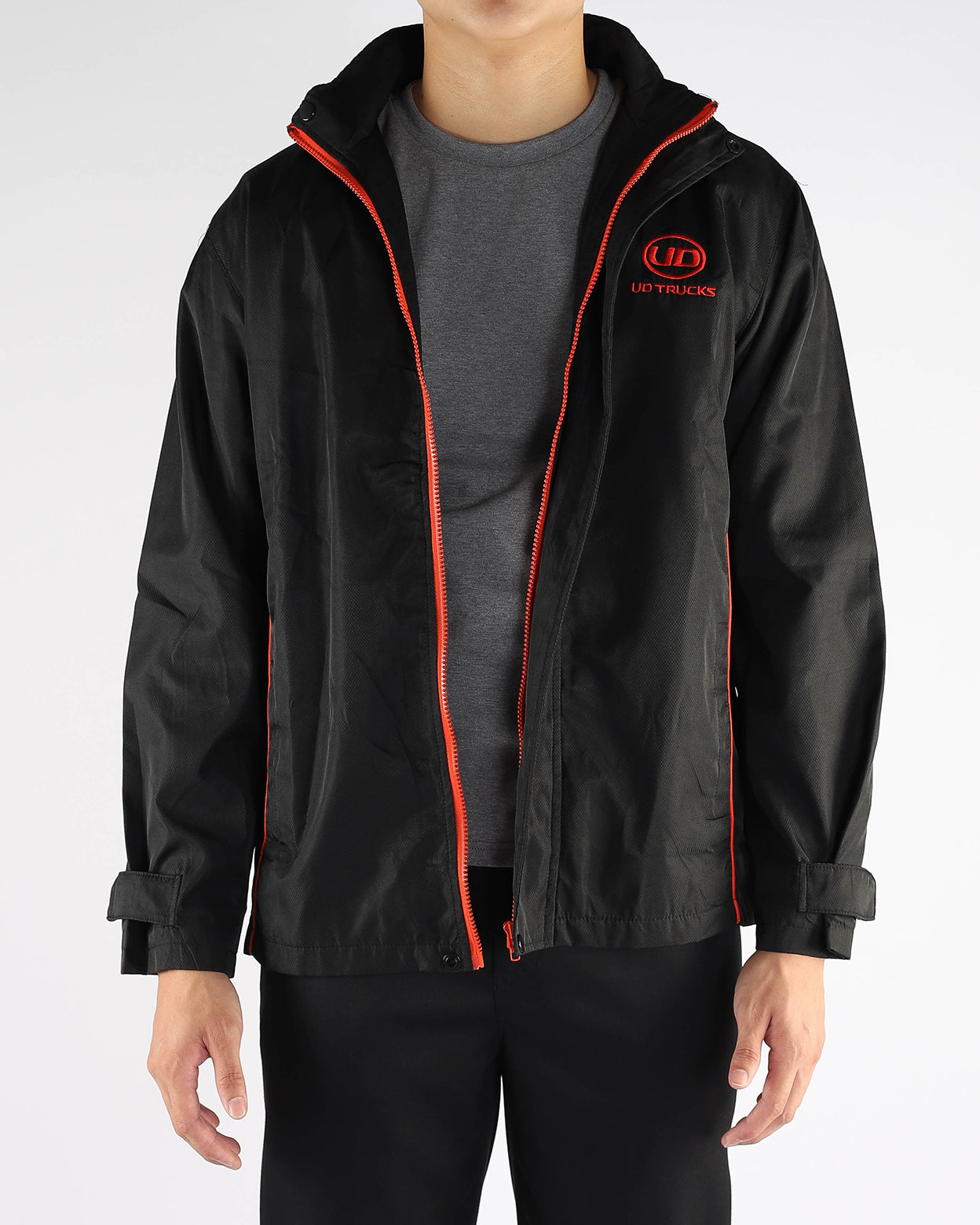Lightweight Windbreaker with Red Trims