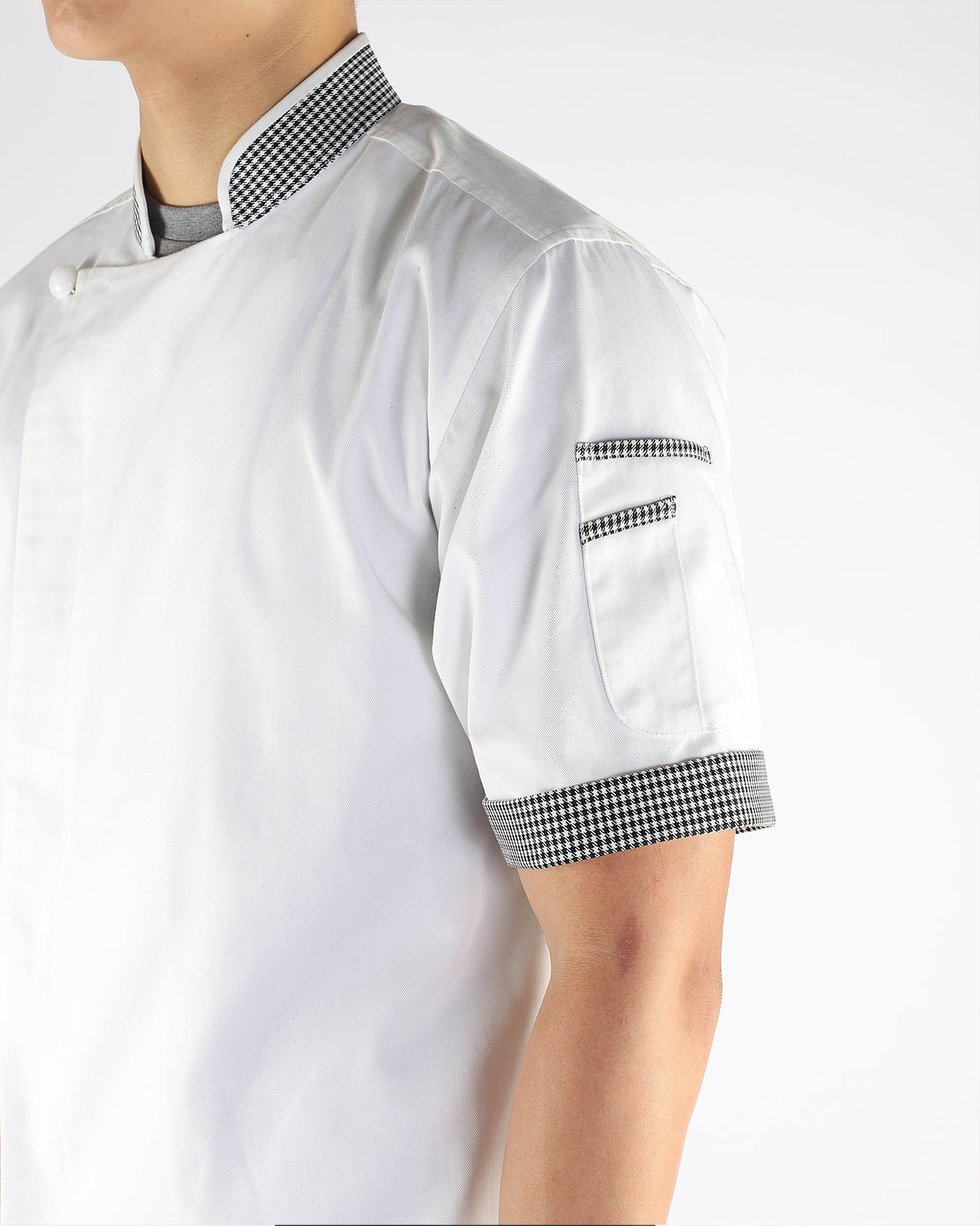 White Chef Jacket with Short Sleeves