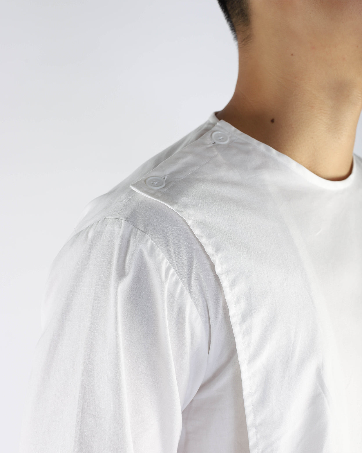 White Cotton Inpatient Adaptive Pyjama Top